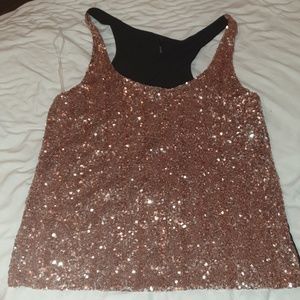 Rose Gold Sequin Top